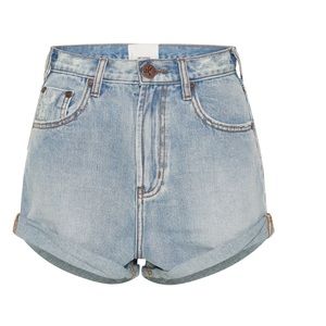 One Teaspoon High Waist Bandits Denim Shorts in Hendrixe Size 26 NWOT